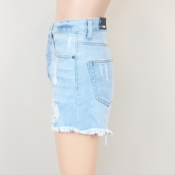 Fashion Nova Decades Ago Distressed Jeans Shorts - Picture 4 of 11